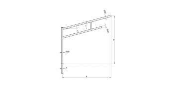 Консольный кронштейн двухрожковый К37-1,5-2,0-1-1